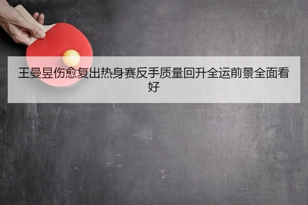 王曼昱伤愈复出热身赛反手质量回升全运前景全面看好